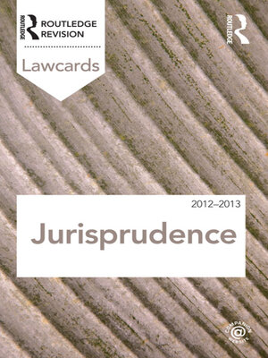 cover image of Jurisprudence Lawcards 2012-2013